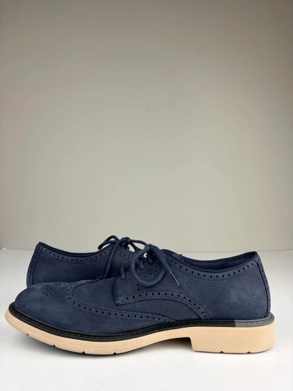 Cole Haan Go To Wingtip Oxford Navy Suede Grand 360 Comfort Mens‎ 10